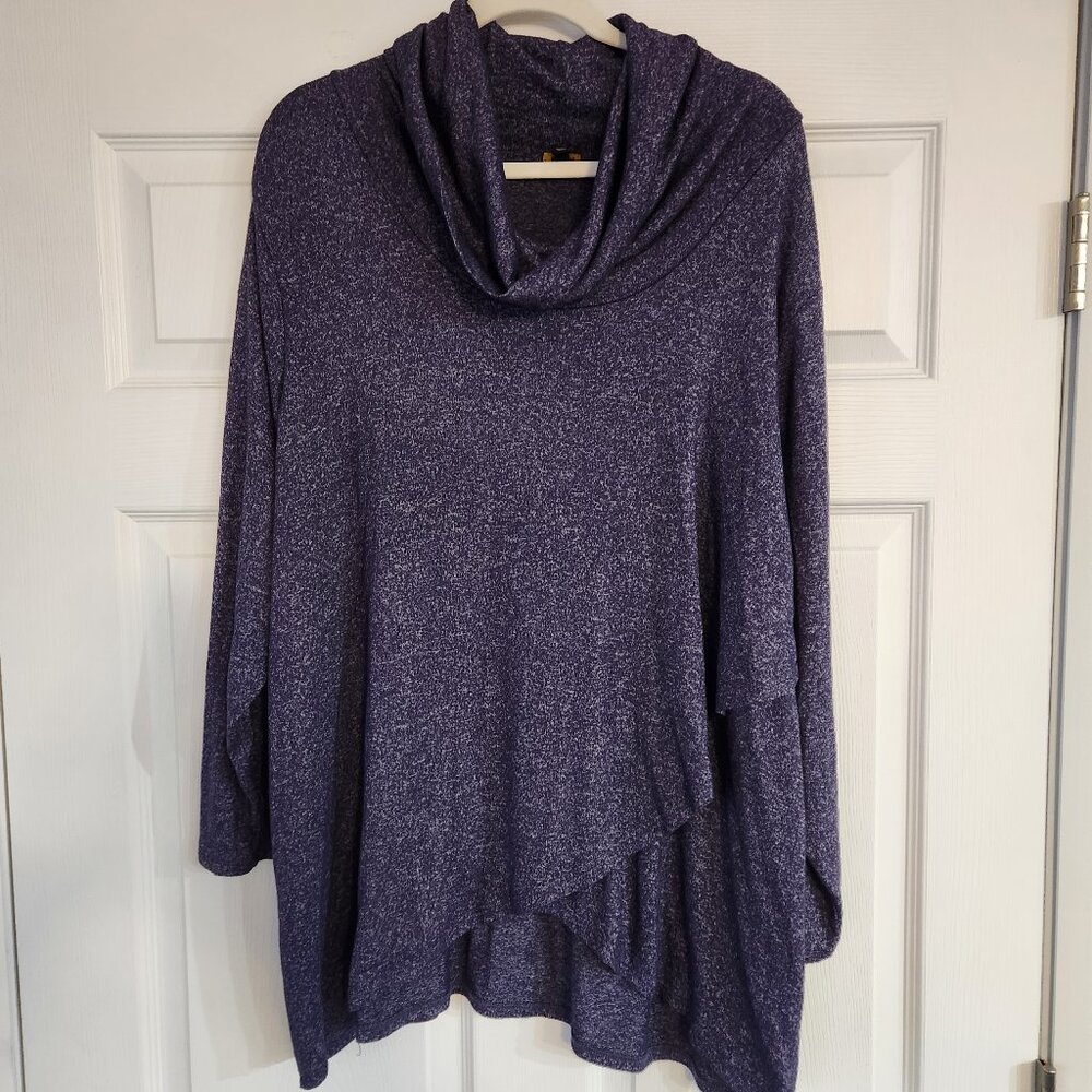 Lee Mock Turtleneck Dress Blouse